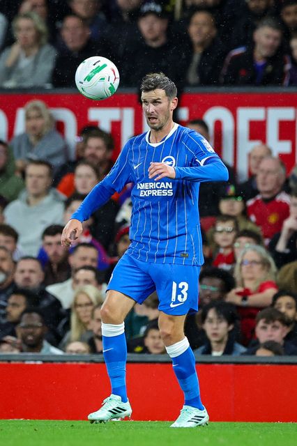 Pascal Groß of Brighton & Hove Albion controls the ball  during the Carabao Cup round 3 match Manchester United vs Brighton & Hove Albion at Old Trafford, Manchester, United Kingdom on 16 September 2026

(Photo by Mark Cosgrove/News Images)