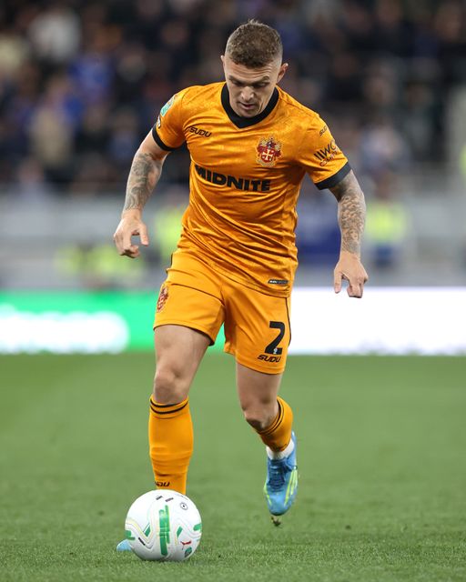 Kieran Trippier of Wolverhampton Wanderers during the Carabao Cup round 3 match Everton vs Wolverhampton Wanderers at Hill Dickinson Stadium, Liverpool, United Kingdom on 16 September 2026

(Photo by Alfie Cosgrove/News Images)
