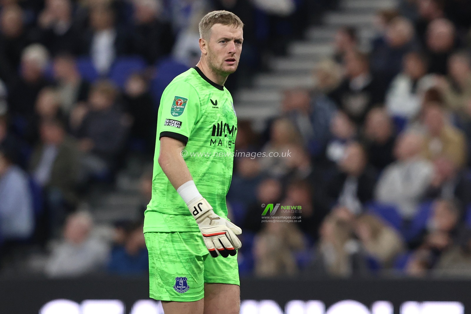 Everton goalkeeper Jordan Pickford during the Carabao Cup round 3 match Everton vs Wolverhampton Wanderers at Hill Dickinson Stadium, Liverpool, United Kingdom on 16 September 2026

(Photo by Alfie Cosgrove/News Images)