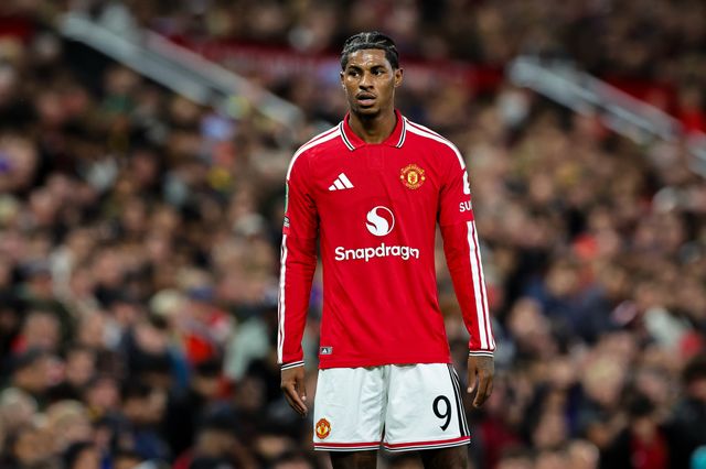 Marcus Rashford of Manchester United during the Carabao Cup round 3 match Manchester United vs Brighton & Hove Albion at Old Trafford, Manchester, United Kingdom on 16 September 2026

(Photo by Mark Cosgrove/News Images)