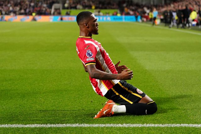 Jaidon Anthony of Brentford celebrates his goal to make it 1-0 during the Premier League match Brentford vs Chelsea at GTECH Community Stadium, London, United Kingdom on 18 September 2026

(Photo by Harvey Murphy/News Images)