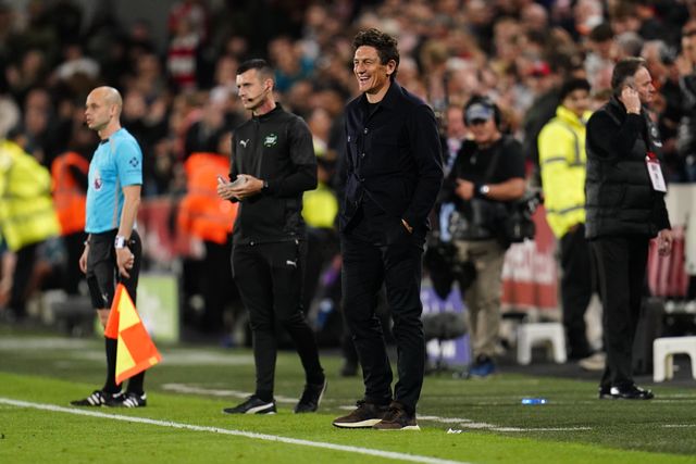 Keith Andrews manager of Brentford as Brentford make it 3-0 during the Premier League match Brentford vs Chelsea at GTECH Community Stadium, London, United Kingdom on 18 September 2026

(Photo by Harvey Murphy/News Images)