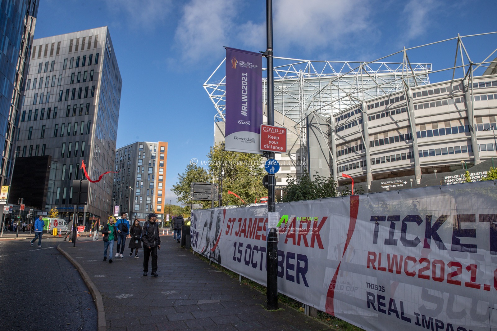 A general view of St Jamesâ€™s Park ahead of the Rugby League World Cup 2021 opener England vs Samoa at St. James's Park, Newcastle, United Kingdom, 15th October 2022

(Photo by Mark Cosgrove/News Images)