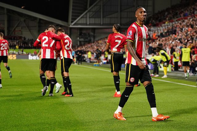 Jaidon Anthony of Brentford after he makes it 1-0 during the Premier League match Brentford vs Chelsea at GTECH Community Stadium, London, United Kingdom on 18 September 2026

(Photo by Harvey Murphy/News Images)
