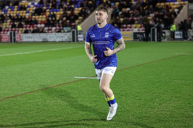 Sam Powell of Warrington Wolves in the pre-game warm up during the Betfred Super League Round 4 match York Knights vs Warrington Wolves at LNER Community Stadium, York, United Kingdom on 06 March 2026

(Photo by Mark Cosgrove/News Images)