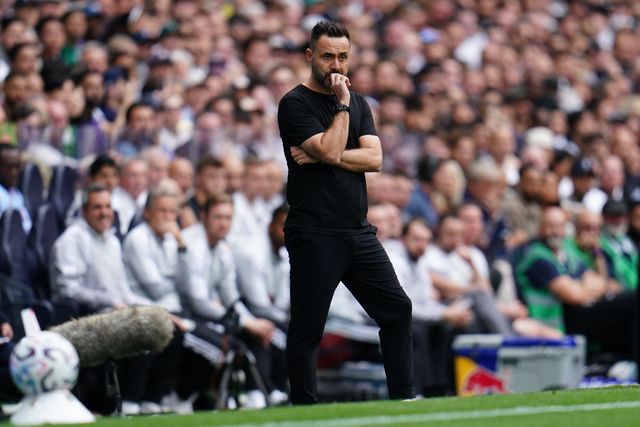 Roberto De Zerbi manager of Tottenham Hotspur during the Premier League match Tottenham Hotspur vs Aston Villa at Tottenham Hotspur Stadium, London, United Kingdom on 19 September 2026

(Photo by Harvey Murphy/News Images)