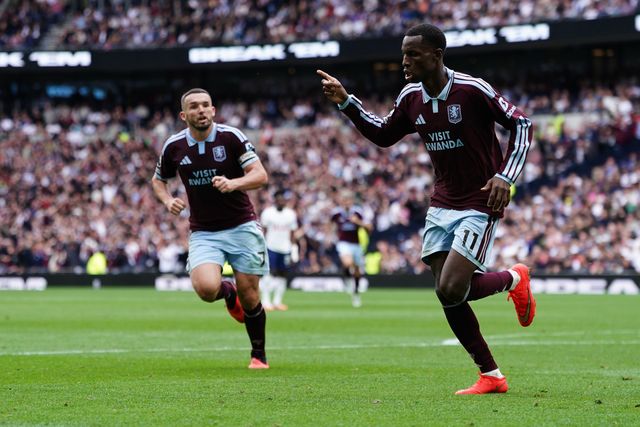Nicolas Jackson of Aston Villa celebrates goal to make 0-2 during the Premier League match Tottenham Hotspur vs Aston Villa at Tottenham Hotspur Stadium, London, United Kingdom on 19 September 2026

(Photo by Harvey Murphy/News Images)