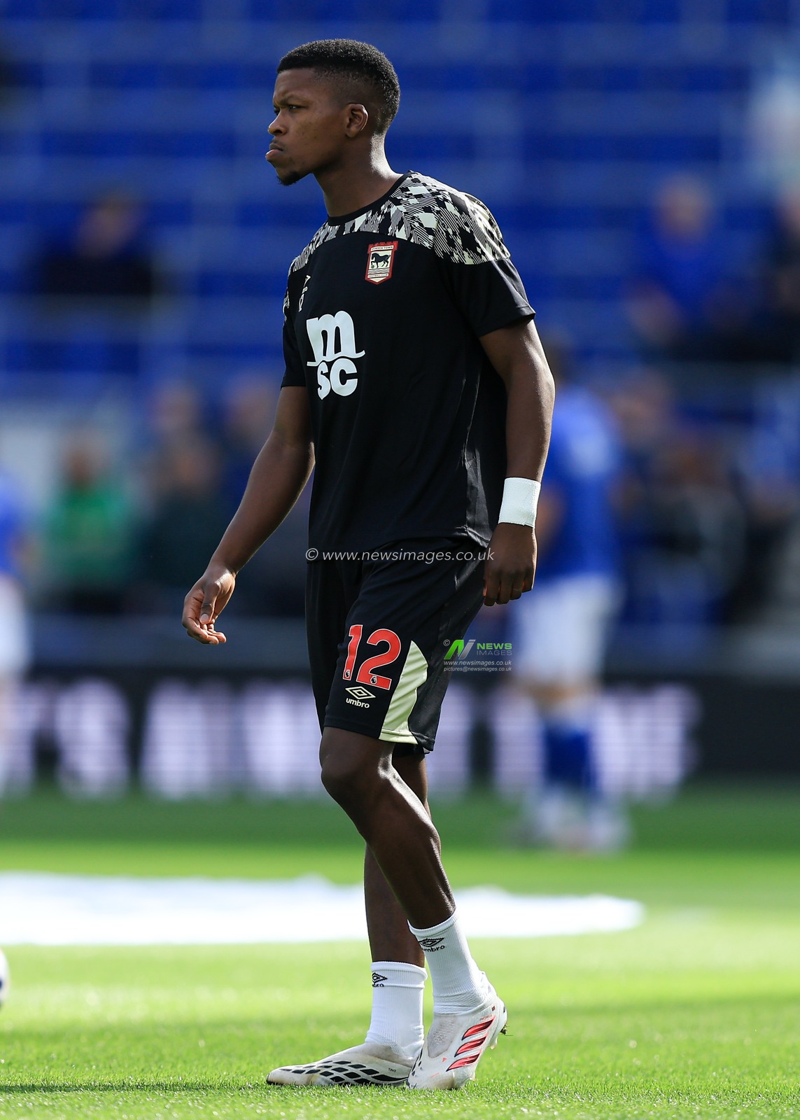 Florentino Luis of Ipswich Town warms up prior to the Premier League match Everton vs Ipswich Town at Hill Dickinson Stadium, Liverpool, United Kingdom on 19 September 2026

(Photo by Jorge Horsted/News Images)