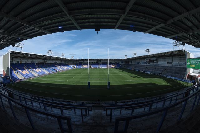 A general view of The Halliwell Jones Stadium during the Betfred Super League Play-off Eliminator round match Warrington Wolves vs Hull KR at The Halliwell Jones Stadium, Warrington, United Kingdom on 19 September 2026

(Photo by Mark Cosgrove/News Images)