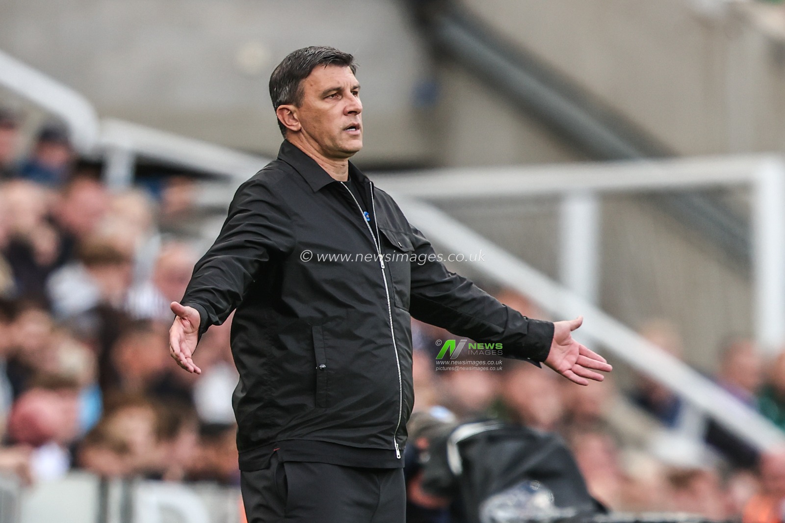 Sergej Jakirovi manager of Hull City reacts during the Premier League match Newcastle Untied vs Hull City at St. James's Park, Newcastle, United Kingdom on 19 September 2026

(Photo by Alfie Cosgrove/News Images)