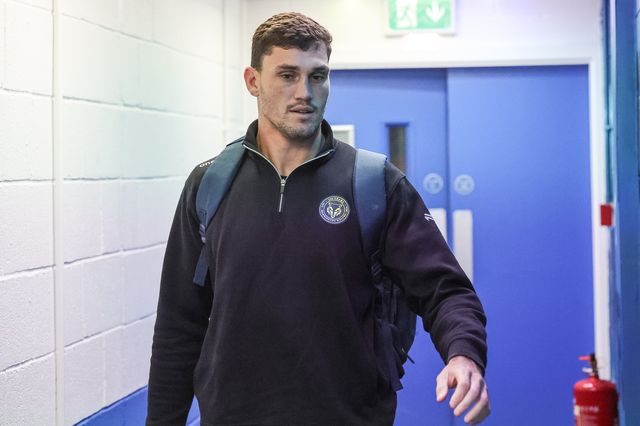 Sam Stone of Warrington Wolves arrives during the Betfred Super League Play-off Eliminator round match Warrington Wolves vs Hull KR at The Halliwell Jones Stadium, Warrington, United Kingdom on 19 September 2026

(Photo by Mark Cosgrove/News Images)