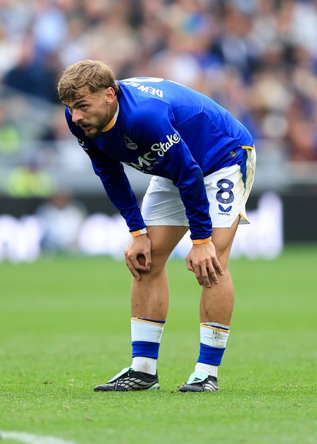 Kiernan Dewsbury-Hall of Everton with ball at his feet during the Premier League match Everton vs Ipswich Town at Hill Dickinson Stadium, Liverpool, United Kingdom on 19 September 2026

(Photo by Jorge Horsted/News Images)