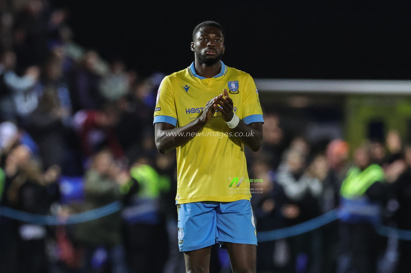 Dominic Iorfa #6 of Sheffield Wednesday applauds the traveling fans during the Sky Bet League 1 Play-Offs match Peterborough vs Sheffield Wednesday at Weston Homes Stadium, Peterborough, United Kingdom, 12th May 2023

(Photo by Mark Cosgrove/News Images)
