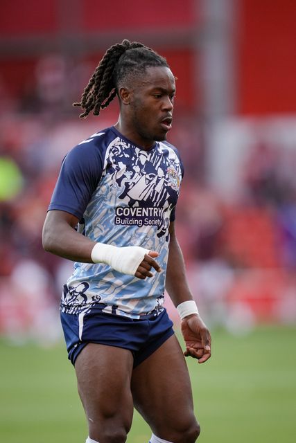 Brandon Thomas-Asante of Coventry City in the pregame warmup session during the Premier League match Nottingham Forest vs Coventry City at City Ground, Nottingham, United Kingdom on 19 September 2026

(Photo by Maynard Manyowa/News Images)