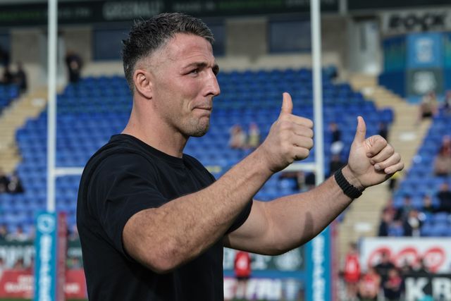 Sam Burgess manager of Warrington Wolves gives fans the thumbs up during the Betfred Super League Play-off Eliminator round match Warrington Wolves vs Hull KR at The Halliwell Jones Stadium, Warrington, United Kingdom on 19 September 2026

(Photo by Mark Cosgrove/News Images)