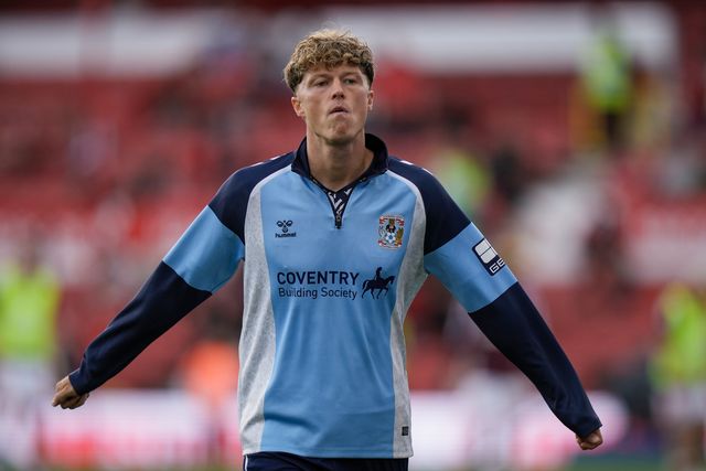 Victor Torp of Coventry City in the pregame warmup session  during the Premier League match Nottingham Forest vs Coventry City at City Ground, Nottingham, United Kingdom on 19 September 2026

(Photo by Maynard Manyowa/News Images)