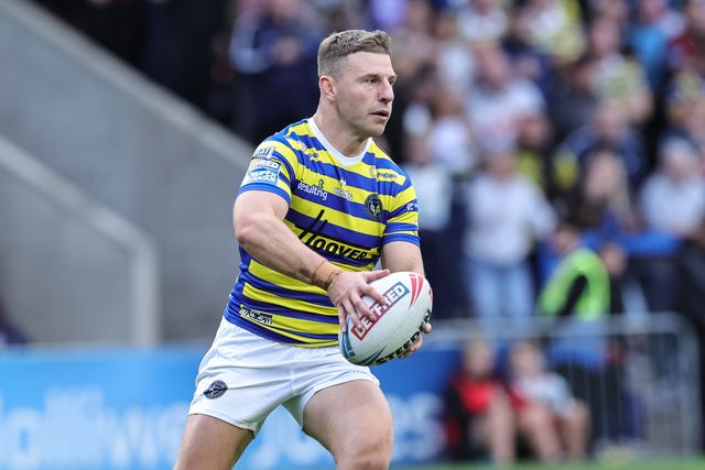 George Williams of Warrington Wolves with the ball during the Betfred Super League Play-off Eliminator round match Warrington Wolves vs Hull KR at The Halliwell Jones Stadium, Warrington, United Kingdom on 19 September 2026

(Photo by Mark Cosgrove/News Images)