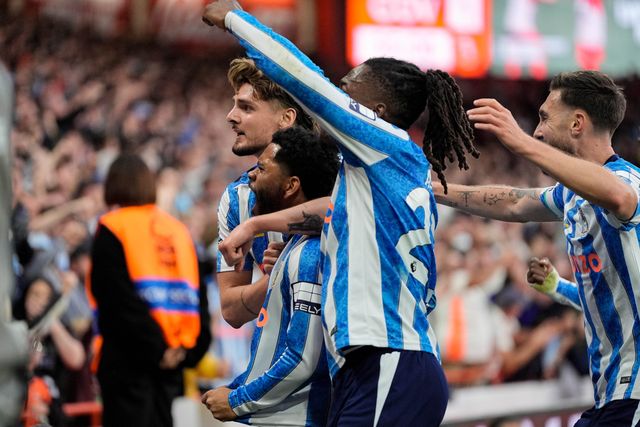 Jay Dasilva of Coventry City celebrates his goal to make it  0-1 during the Premier League match Nottingham Forest vs Coventry City at City Ground, Nottingham, United Kingdom on 19 September 2026

(Photo by Maynard Manyowa/News Images)