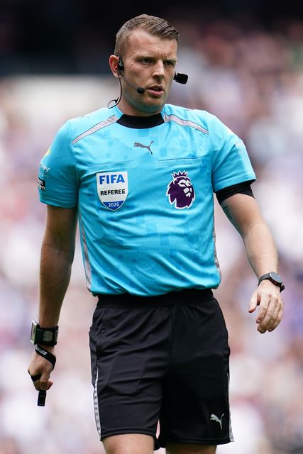 Referee Sam Barrot during the Premier League match Tottenham Hotspur vs Aston Villa at Tottenham Hotspur Stadium, London, United Kingdom on 19 September 2026

(Photo by Harvey Murphy/News Images)