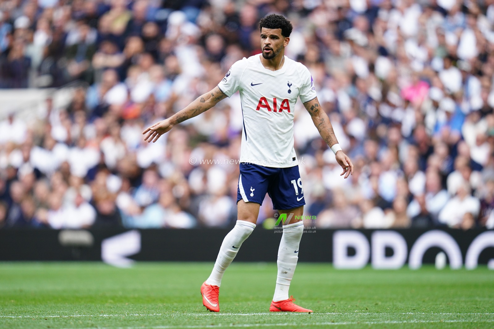 Dominic Solanke of Tottenham Hotspur during the Premier League match Tottenham Hotspur vs Aston Villa at Tottenham Hotspur Stadium, London, United Kingdom on 19 September 2026

(Photo by Harvey Murphy/News Images)