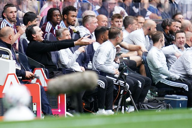 Unai Emery manager of Aston Villa during the Premier League match Tottenham Hotspur vs Aston Villa at Tottenham Hotspur Stadium, London, United Kingdom on 19 September 2026

(Photo by Harvey Murphy/News Images)