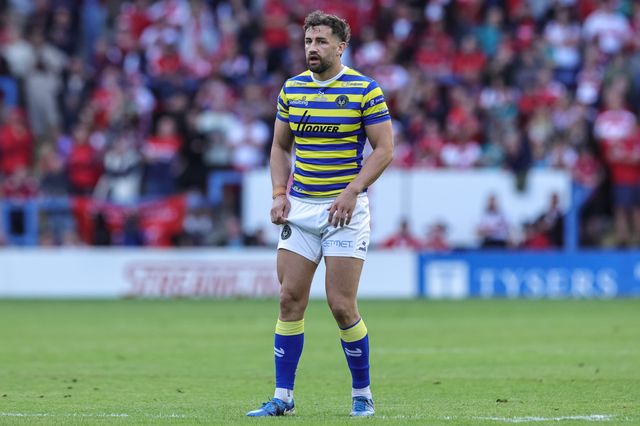 Toby King of Warrington Wolves during the Betfred Super League Play-off Eliminator round match Warrington Wolves vs Hull KR at The Halliwell Jones Stadium, Warrington, United Kingdom on 19 September 2026

(Photo by Mark Cosgrove/News Images)