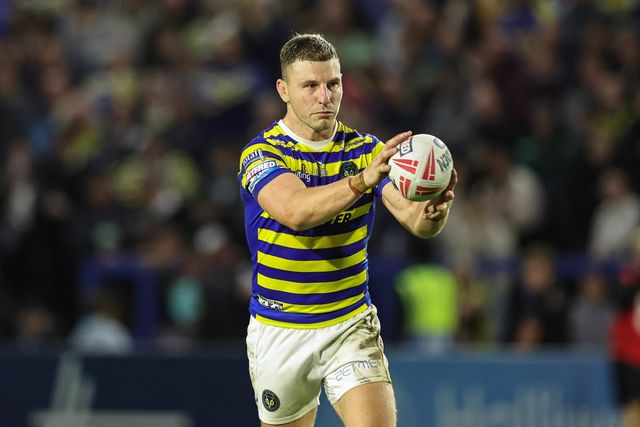 George Williams of Warrington Wolves with the ball during the Betfred Super League Play-off Eliminator round match Warrington Wolves vs Hull KR at The Halliwell Jones Stadium, Warrington, United Kingdom on 19 September 2026

(Photo by Mark Cosgrove/News Images)