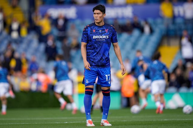 Takehiro Tomiyasu of Crystal Palace in the pregame warmup session  during the Premier League match Leeds United vs Crystal Palace at Elland Road, Leeds, United Kingdom on 20 September 2026

(Photo by Maynard Manyowa/News Images)