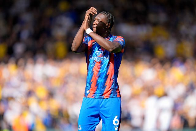 Jaydee Canvot of Crystal Palace applauds the fans during the Premier League match Leeds United vs Crystal Palace at Elland Road, Leeds, United Kingdom on 20 September 2026

(Photo by Maynard Manyowa/News Images)
