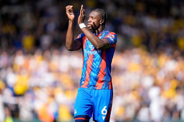 Jaydee Canvot of Crystal Palace applauds the fans during the Premier League match Leeds United vs Crystal Palace at Elland Road, Leeds, United Kingdom on 20 September 2026

(Photo by Maynard Manyowa/News Images)