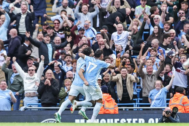 Rayan Cherki of Manchester City celebrates his goal to make it 2-1 during the Premier League match Manchester City vs Sunderland at Etihad Stadium, Manchester, United Kingdom on 20 September 2026

(Photo by Mark Cosgrove/News Images)