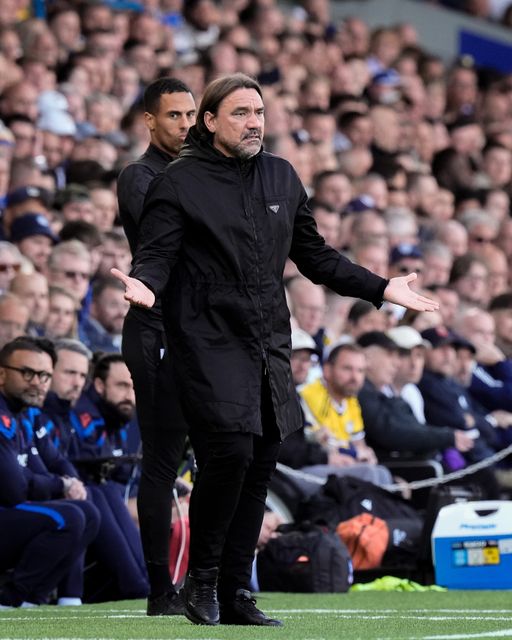 Daniel Farke manager of Leeds United gives his team instructions  during the Premier League match Leeds United vs Crystal Palace at Elland Road, Leeds, United Kingdom on 20 September 2026

(Photo by Maynard Manyowa/News Images)