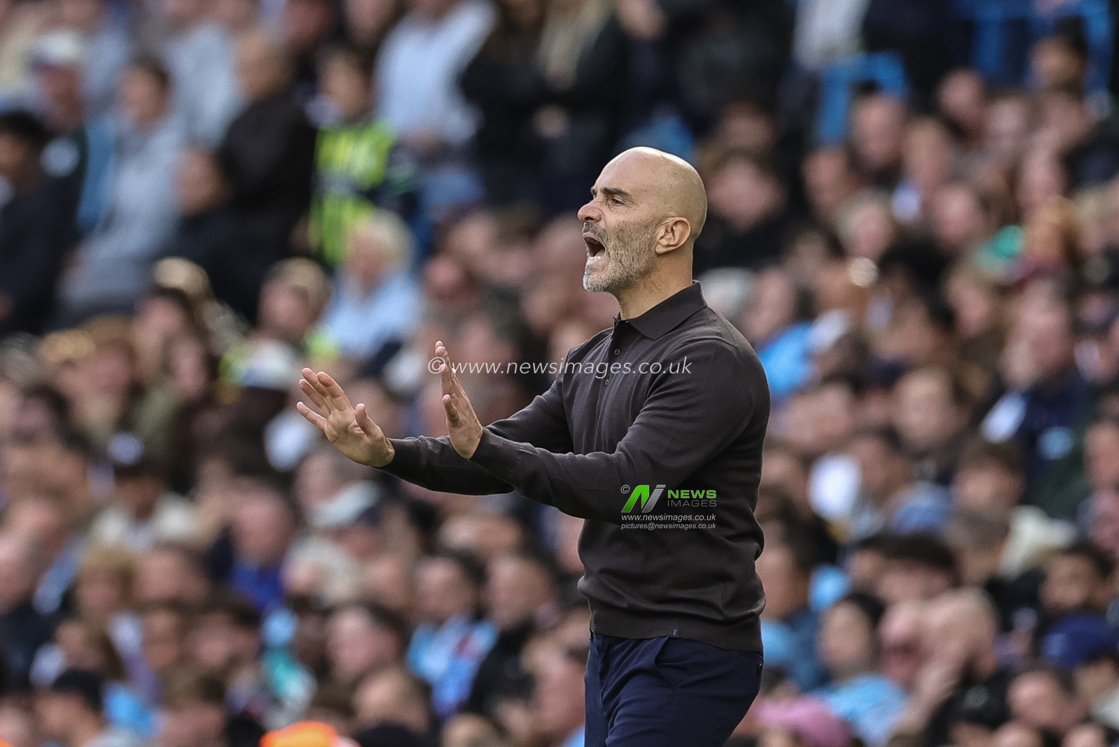 Enzo Maresca manager of Manchester City reacts in the technical area during the Premier League match Manchester City vs Sunderland at Etihad Stadium, Manchester, United Kingdom on 20 September 2026

(Photo by Mark Cosgrove/News Images)
