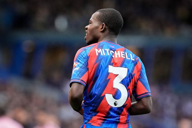 Tyrick Mitchell of Crystal Palace reacts to his goal being ruled out for offside during the Premier League match Leeds United vs Crystal Palace at Elland Road, Leeds, United Kingdom on 20 September 2026

(Photo by Maynard Manyowa/News Images)