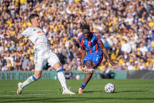 Ismaila Sarr of Crystal Palace shoots on goal  during the Premier League match Leeds United vs Crystal Palace at Elland Road, Leeds, United Kingdom on 20 September 2026

(Photo by Maynard Manyowa/News Images)