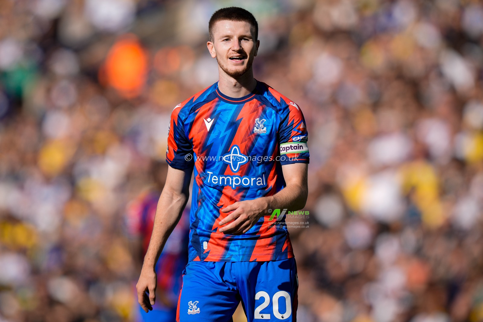 Adam Wharton of Crystal Palace in action during the Premier League match Leeds United vs Crystal Palace at Elland Road, Leeds, United Kingdom on 20 September 2026

(Photo by Maynard Manyowa/News Images)