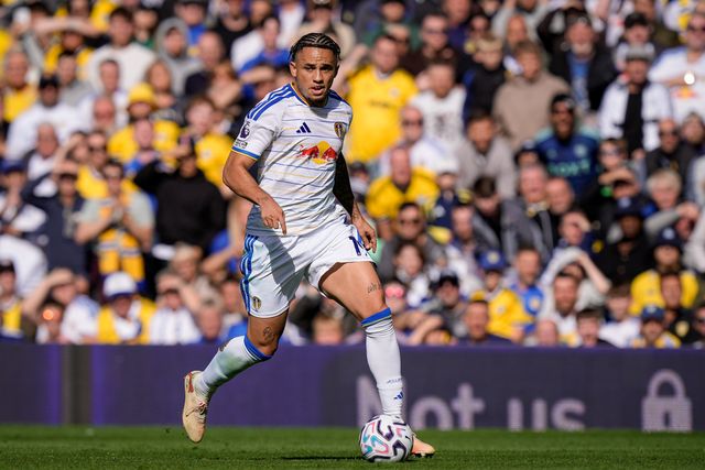 Noah Okafor of Leeds United makes a run with the ball  during the Premier League match Leeds United vs Crystal Palace at Elland Road, Leeds, United Kingdom on 20 September 2026

(Photo by Maynard Manyowa/News Images)