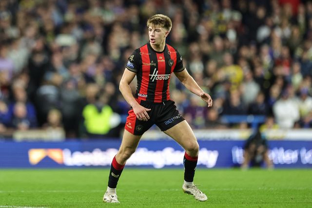 Ewan Irwin of Warrington Wolves during the Betfred Super League Play-off Semi-Final match Leeds Rhinos vs Warrington Wolves at AMT Headingley Stadium, Leeds, United Kingdom on 25 September 2026

(Photo by Mark Cosgrove/News Images)
