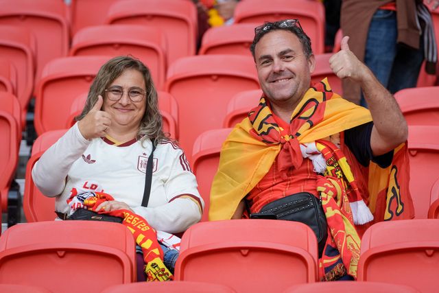 Spanish fans in the stadium before kick off during the UEFA Nations League match England vs Spain at Wembley Stadium, London, United Kingdom on 26 September 2026

(Photo by Maynard Manyowa/News Images)
