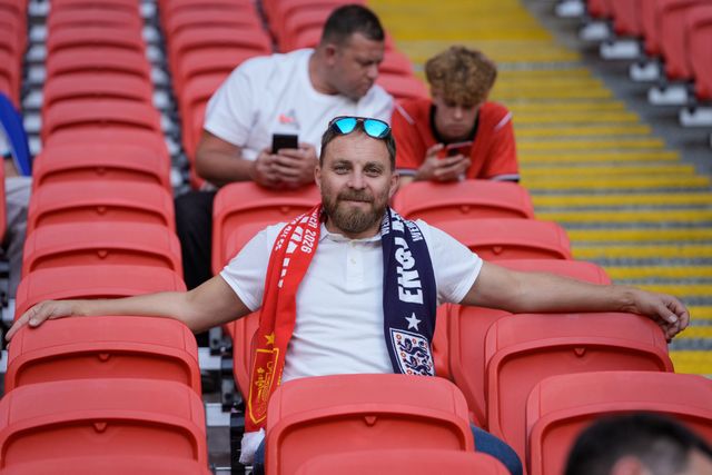 England fans in the stadium before kick off during the UEFA Nations League match England vs Spain at Wembley Stadium, London, United Kingdom on 26 September 2026

(Photo by Maynard Manyowa/News Images)