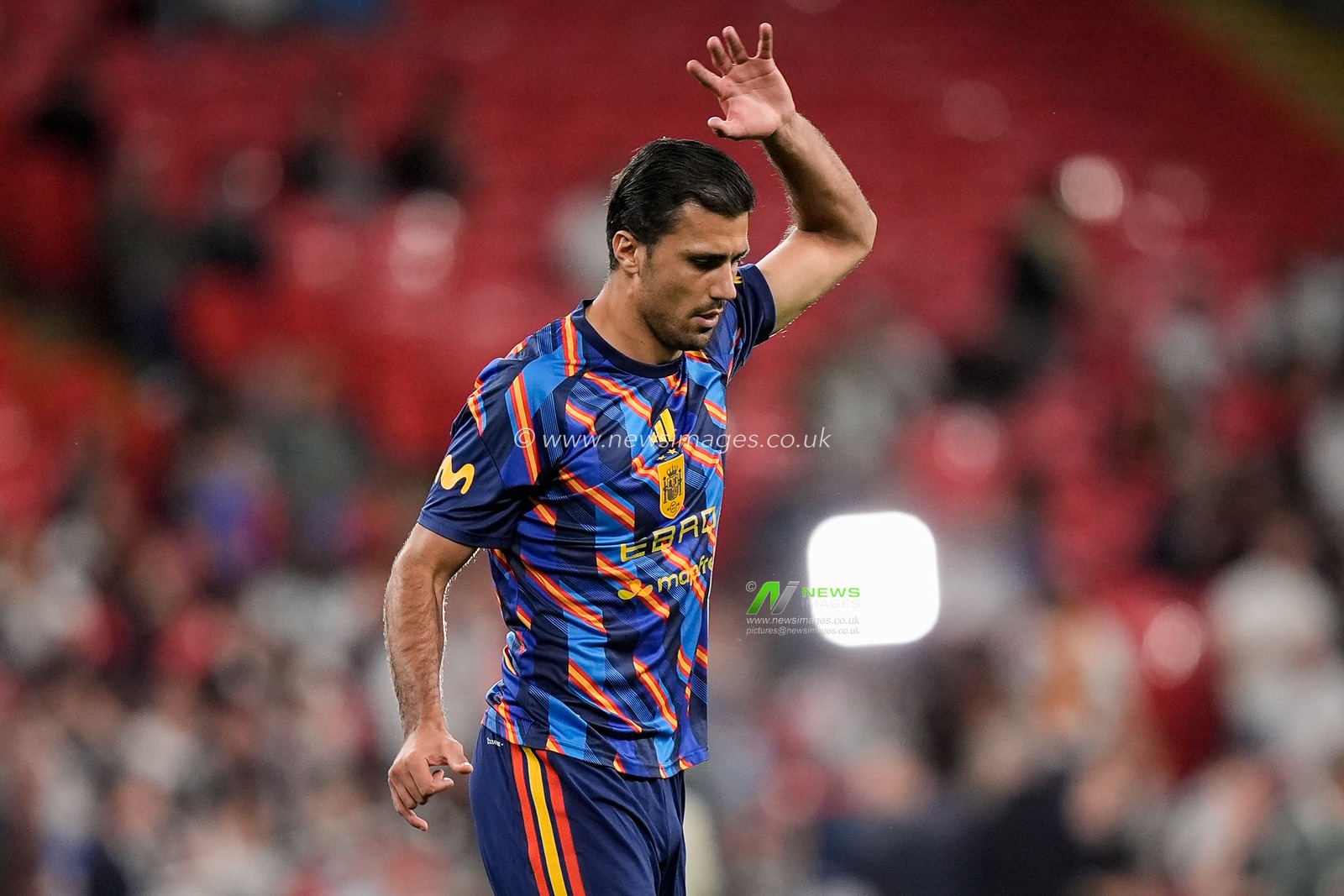 Rodri of Spain in the pregame warmup session  during the UEFA Nations League match England vs Spain at Wembley Stadium, London, United Kingdom on 26 September 2026

(Photo by Maynard Manyowa/News Images)