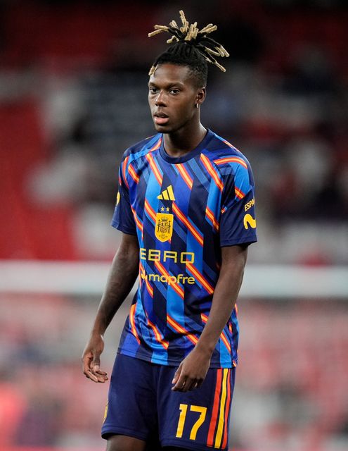 Nico Williams of Spain in the pregame warmup session  during the UEFA Nations League match England vs Spain at Wembley Stadium, London, United Kingdom on 26 September 2026

(Photo by Maynard Manyowa/News Images)