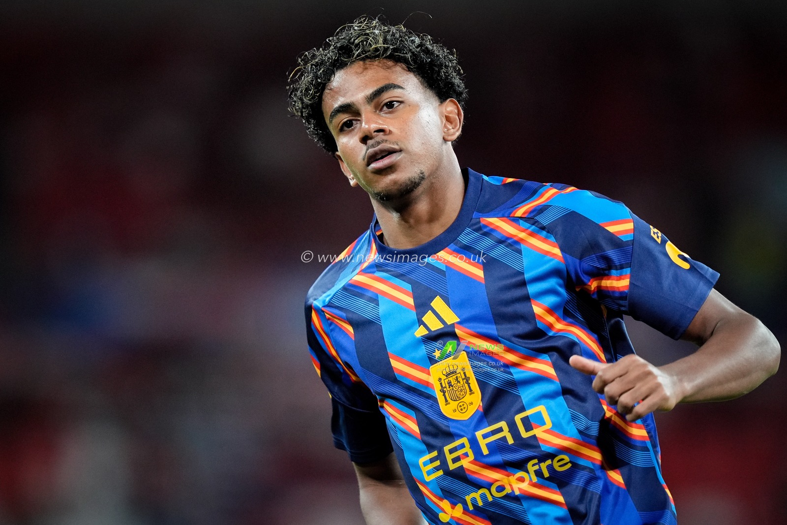 Lamine Yamal of Spain in the pregame warmup session  during the UEFA Nations League match England vs Spain at Wembley Stadium, London, United Kingdom on 26 September 2026

(Photo by Maynard Manyowa/News Images)