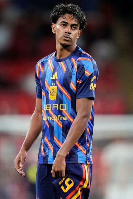 Lamine Yamal of Spain in the pregame warmup session  during the UEFA Nations League match England vs Spain at Wembley Stadium, London, United Kingdom on 26 September 2026

(Photo by Maynard Manyowa/News Images)