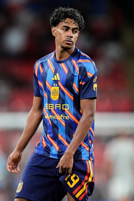 Lamine Yamal of Spain in the pregame warmup session  during the UEFA Nations League match England vs Spain at Wembley Stadium, London, United Kingdom on 26 September 2026

(Photo by Maynard Manyowa/News Images)