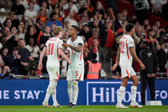 Anthony Gordon of England celebrates his goal to make it  1-1 during the UEFA Nations League match England vs Spain at Wembley Stadium, London, United Kingdom on 26 September 2026

(Photo by Maynard Manyowa/News Images)