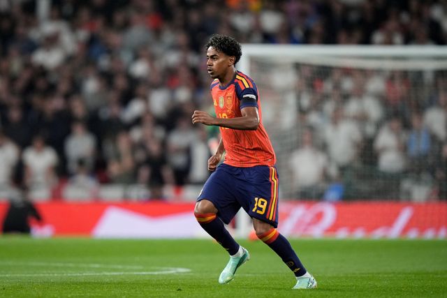 Lamine Yamal of Spain in action during the UEFA Nations League match England vs Spain at Wembley Stadium, London, United Kingdom on 26 September 2026

(Photo by Maynard Manyowa/News Images)