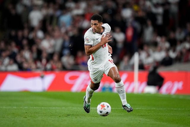 Jude Bellingham of England in action during the UEFA Nations League match England vs Spain at Wembley Stadium, London, United Kingdom on 26 September 2026

(Photo by Maynard Manyowa/News Images)