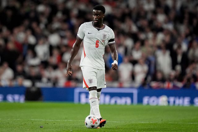 Marc Guéhi of England in action during the UEFA Nations League match England vs Spain at Wembley Stadium, London, United Kingdom on 26 September 2026

(Photo by Maynard Manyowa/News Images)