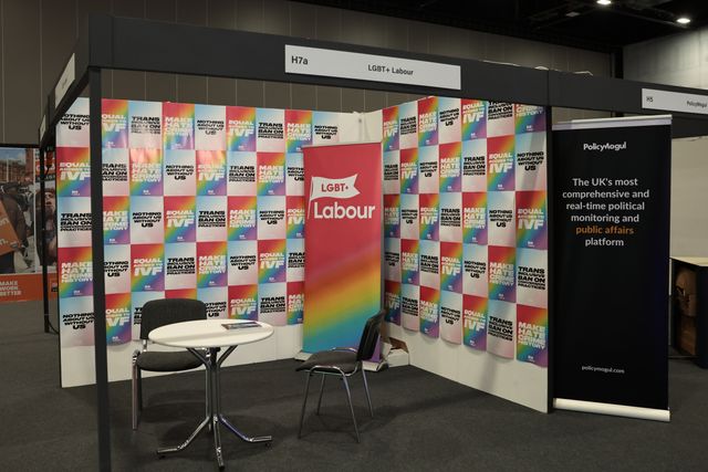 LGBT + Labour stand during the Labour Party Annual Conference 2026 at Convention Centre, Liverpool, United Kingdom on 27 September 2026

(Photo by Mark Cosgrove/News Images)